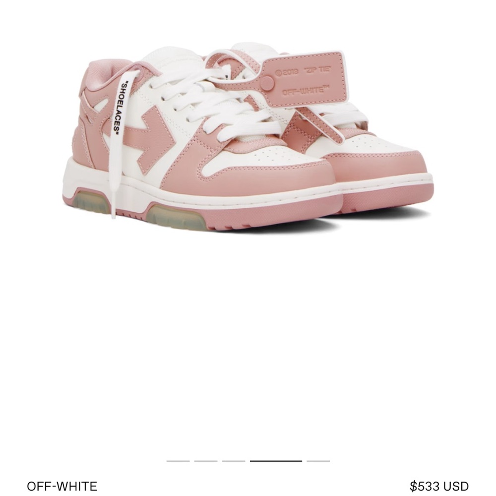 Off-White Pink & White Out of Office Sneakers